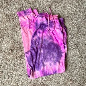 Legging soft 🦄🦄🦄 purple & pink TIE DYE So soft joggers pants w pockets S